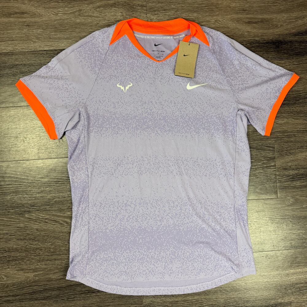 Nike Rafa Nadal 2024 Madrid Rome Tennis Shirt Bull Vapor Cage Sample Size Large